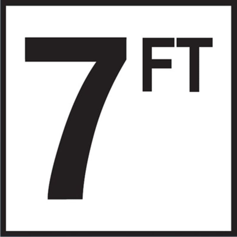 7 with FT 6x6 Tile, 4" Numbers, Smooth (Waterline), Depth Marker