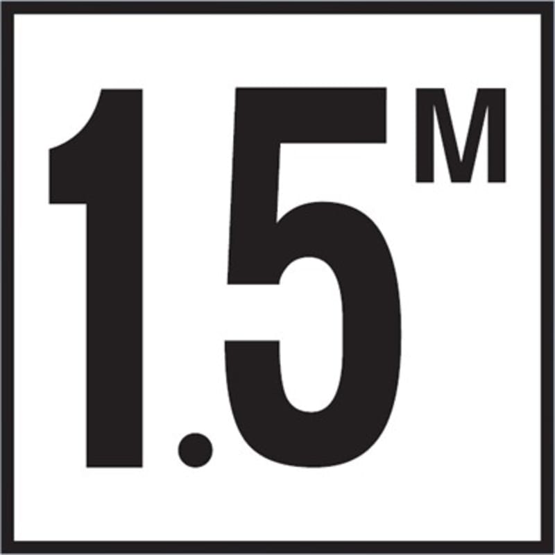 1.5 with M 6x6 Tile, 4" Numbers, Non-Skid (Deck), Depth Marker