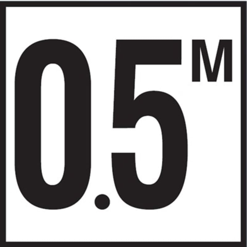 0.5 with M 6x6 Tile, 4" Numbers, Smooth (Waterline), Depth Marker