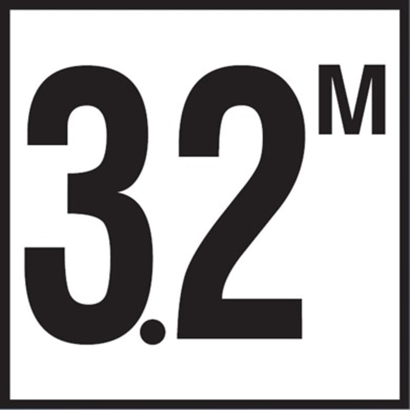 3.2 with M 6x6 Tile, 4" Numbers, Smooth (Waterline), Depth Marker