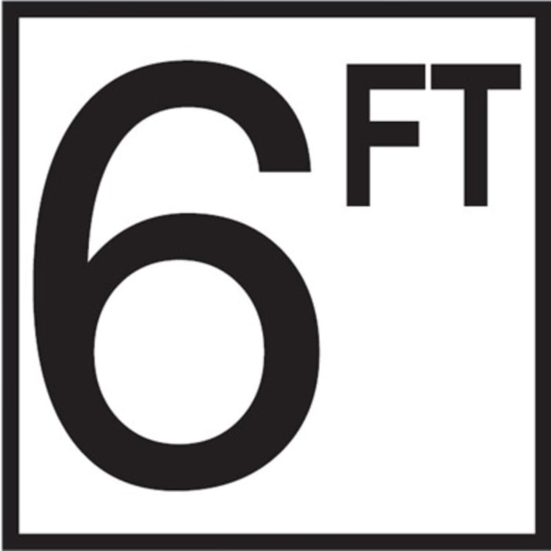 6 with FT 8x8 Tile, 6" Numbers, Non-Skid (Deck), Depth Marker