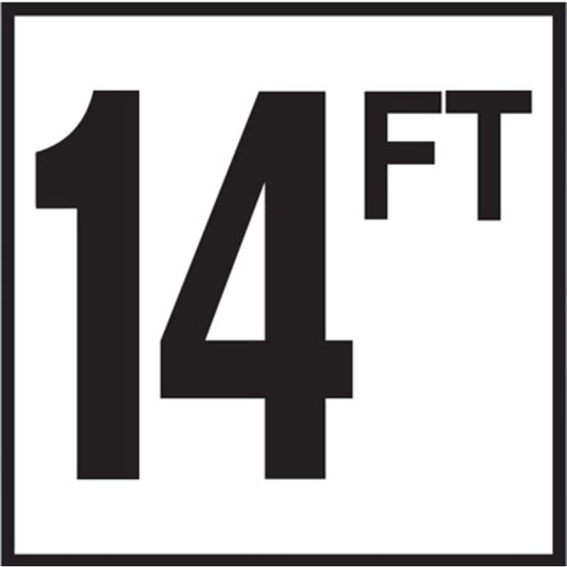 14 with FT 6x6 Tile, 4" Numbers, Smooth (Waterline), Depth Marker