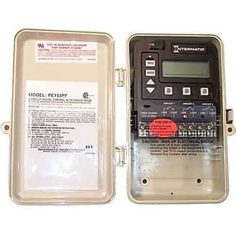 Digital Time Clock, 3 Circuit with Freeze Protection