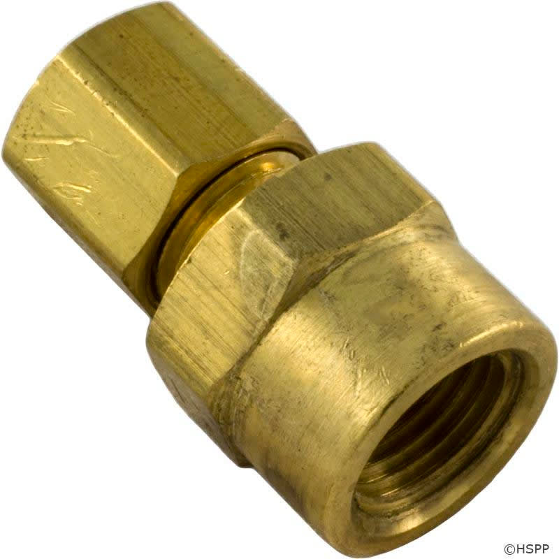 Brass Tube Compression Fitting, 1/8" x 3/16"