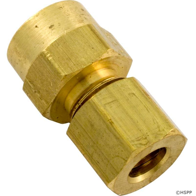 Brass Tube Compression Fitting, 1/8" x 1/4"