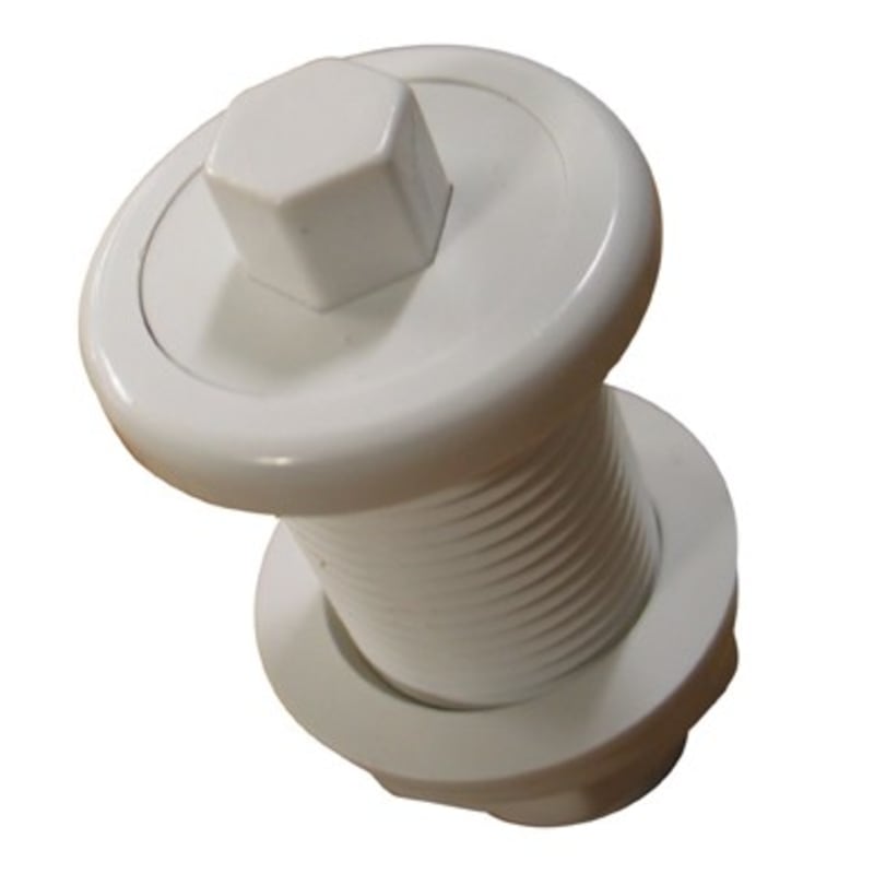 #4 Lite Touch Button, White (Threaded)