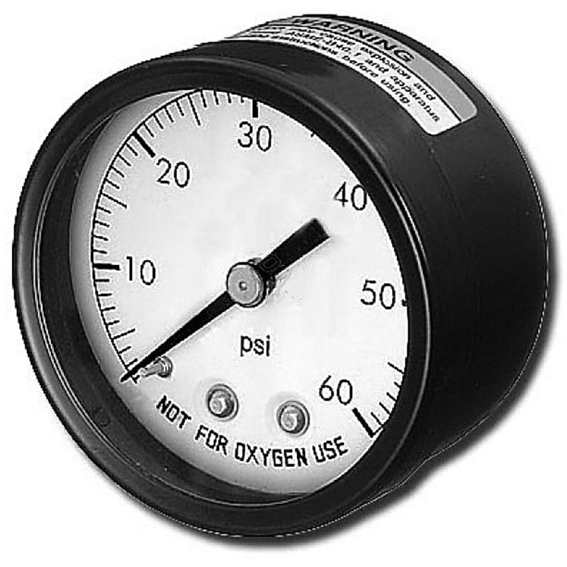 Back Mount Pressure Gauge with Indicator