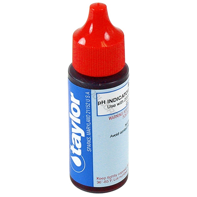 Taylor Test Kit Phenol Red 4 pH Indicator Solution, .75 oz Dropper Bottle