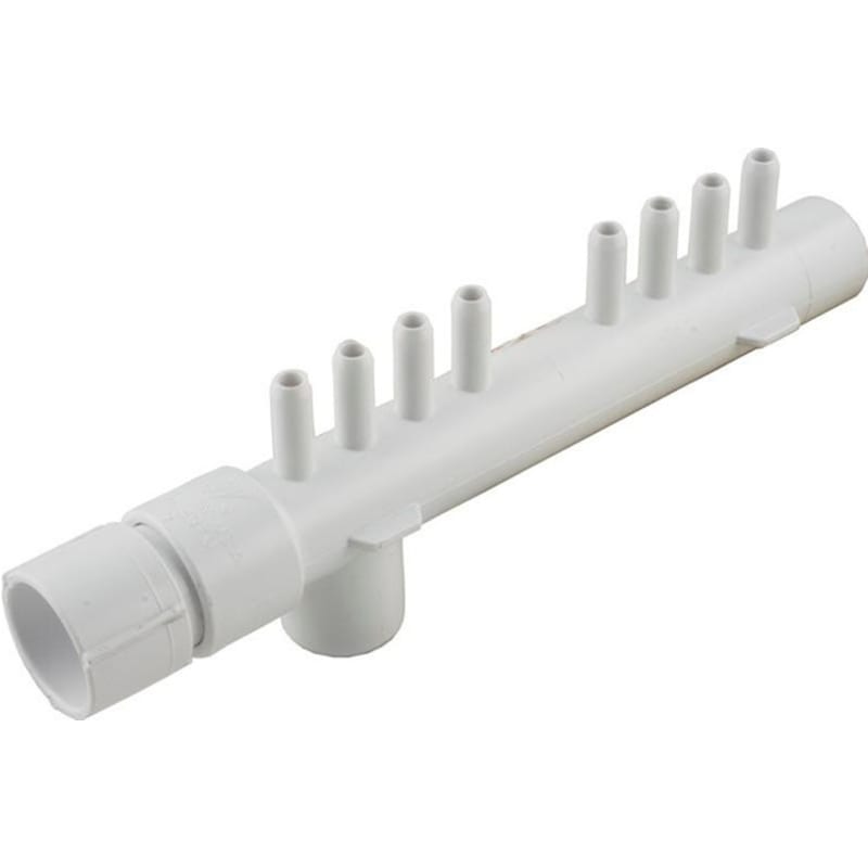 Manifold 1" Tee Style (8) 3/8" Smooth Barb