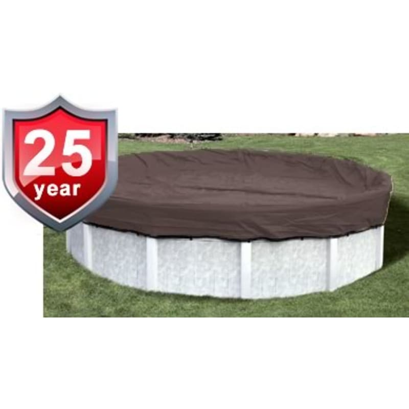 28' Solid Round Above Ground Ultra Premium Winter Pool Cover, 25 Year Warranty
