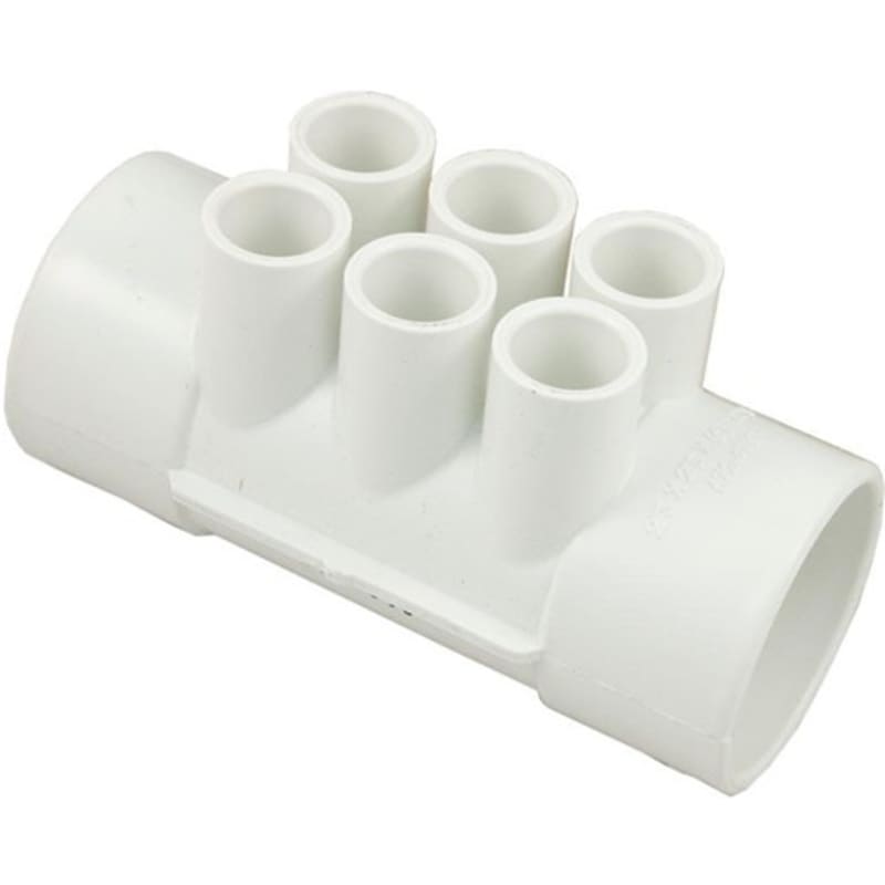 Manifold, 2" Slip x 2" Slip (6) 1/2" Slip Ports