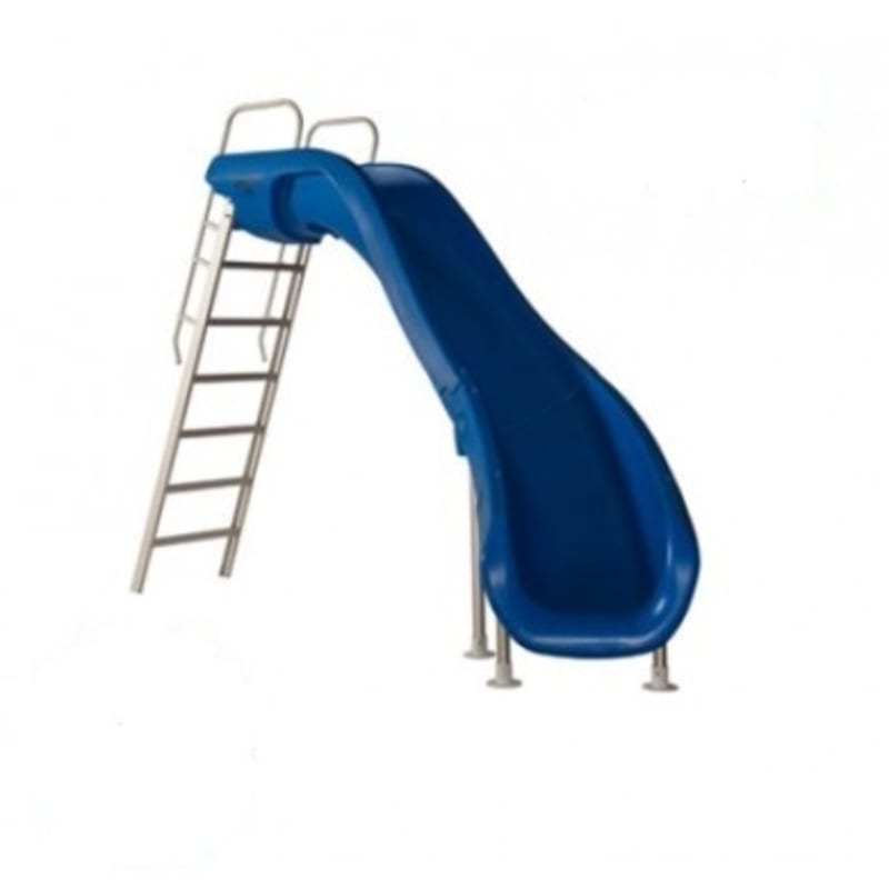 Rogue2 Pool Slide - Gray, Left Curve