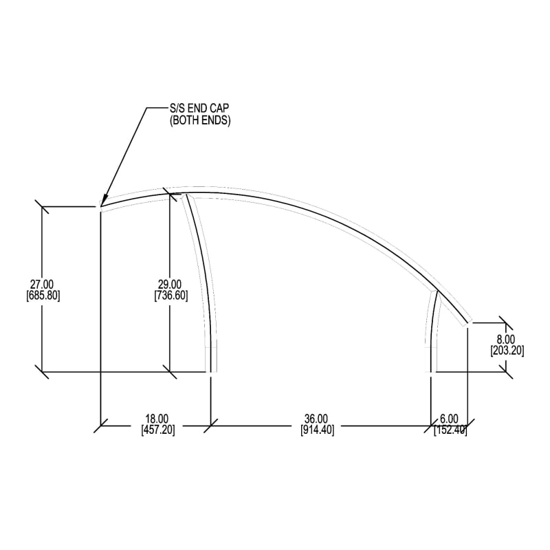 Artisan Series Hand Rail - Deck Mounted- Marine Grade (Pair)