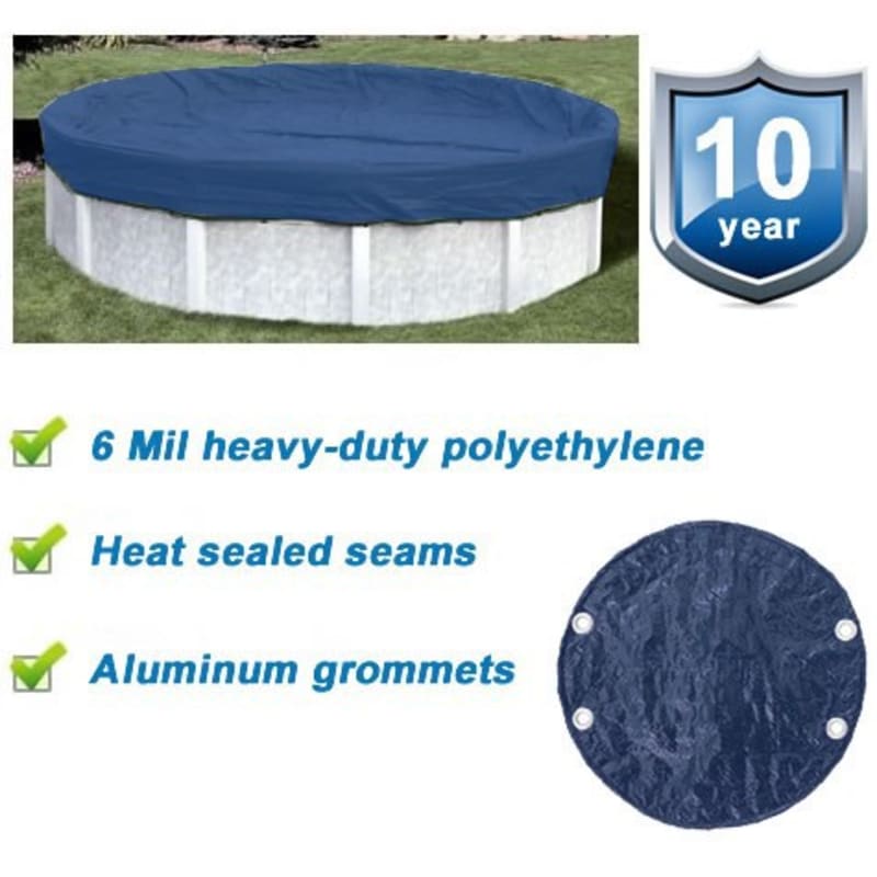 24' Solid, Round Winter Cover, 10 Yr. Royal Warranty