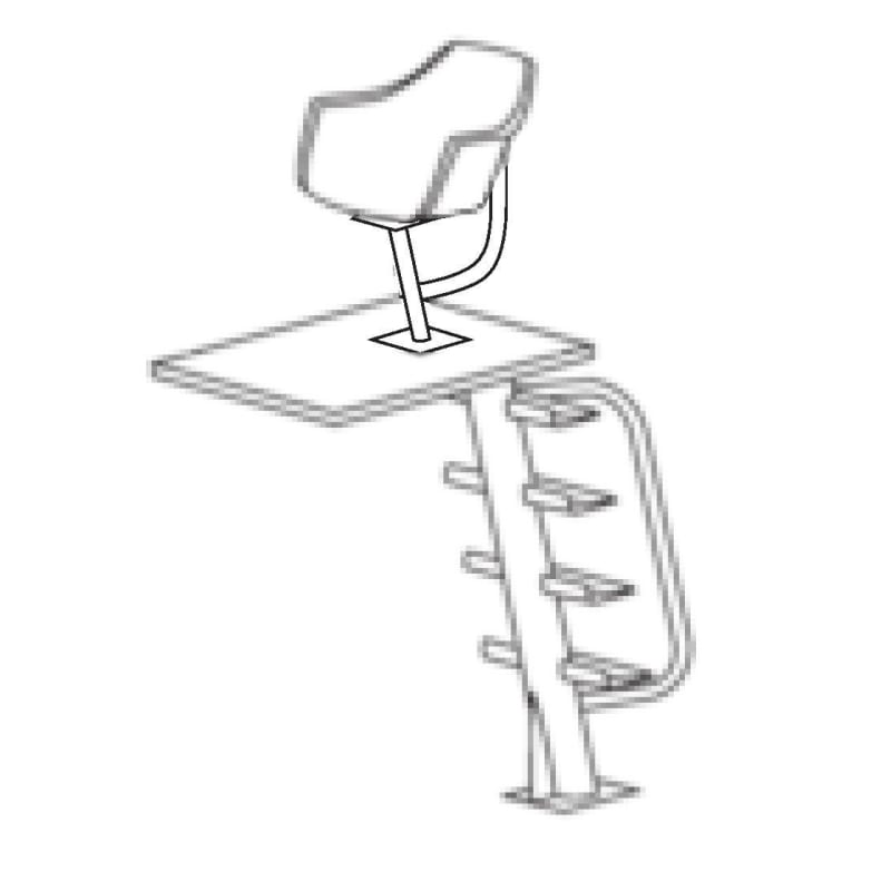 Cantilever Lifeguard Chair - Seat Post and Umbrella Holder