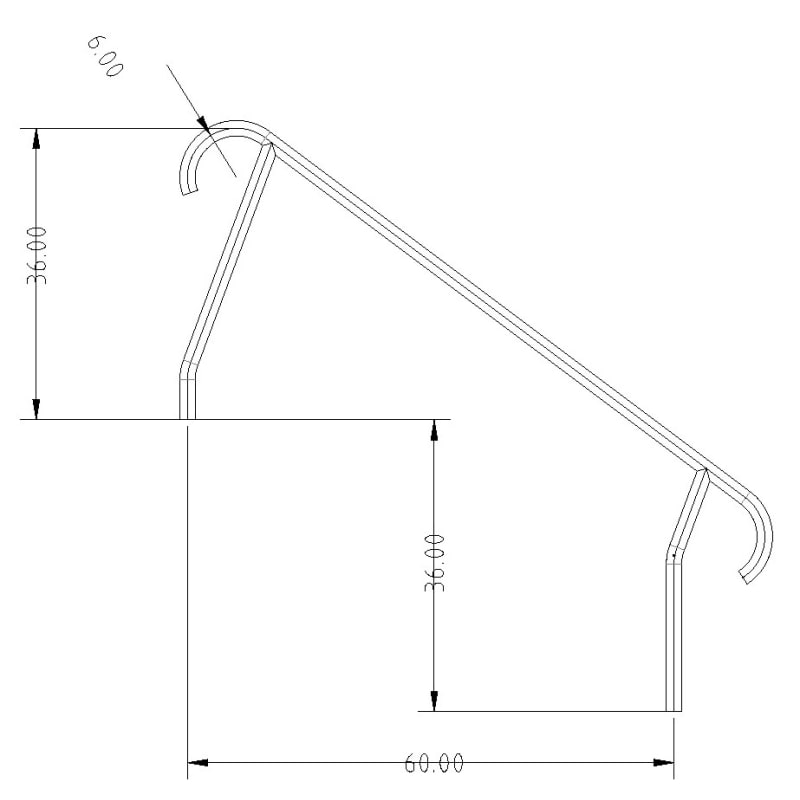 Meridian Series Stair Rail Marine Grade