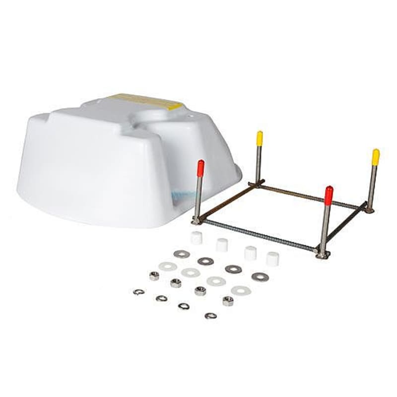 Salt Pool Fiberglass Jump Base with Jig - Radiant White