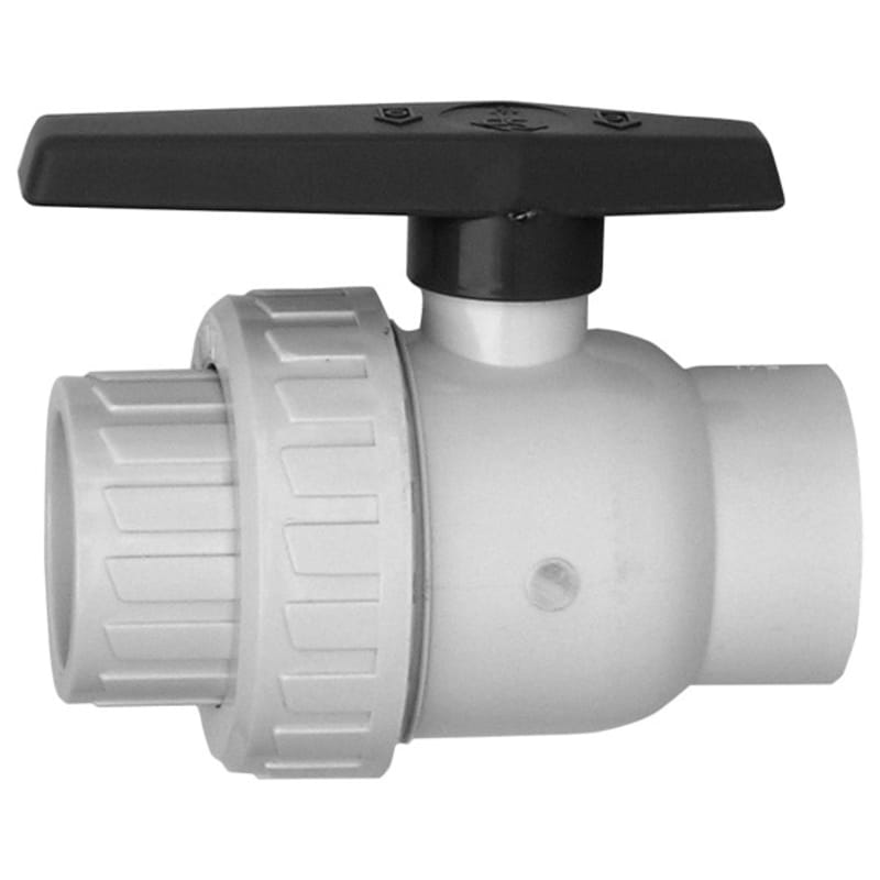 1-1/2" Slip x Slip PVC Ball Valve with Union