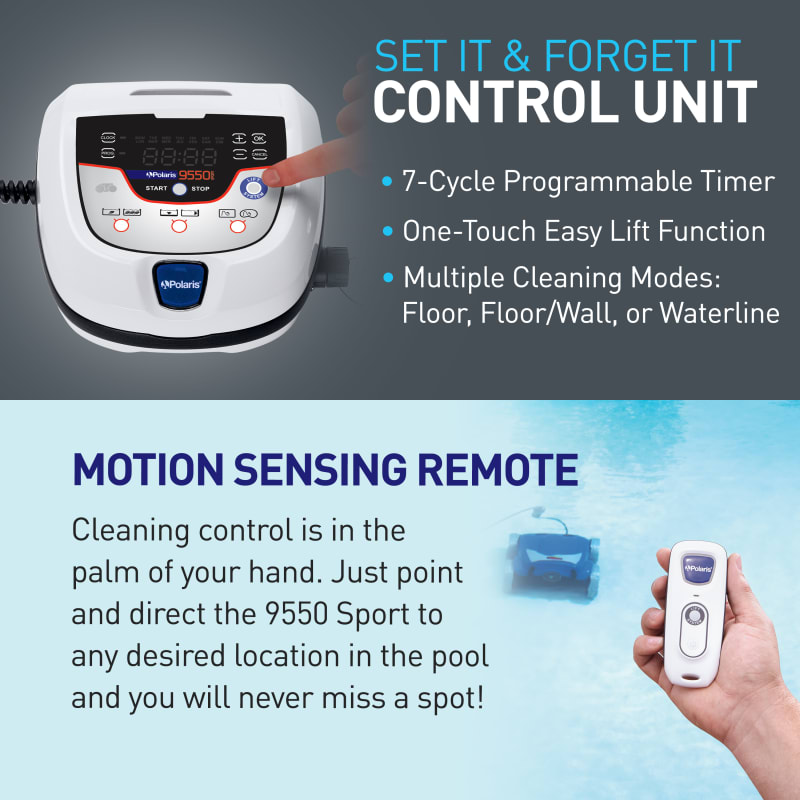 9550 4WD Sport Robotic Pool Cleaner with Remote