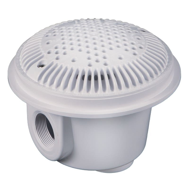1-1/2" White Vinyl Dual Suction Outlet with Grate, 2 Pack