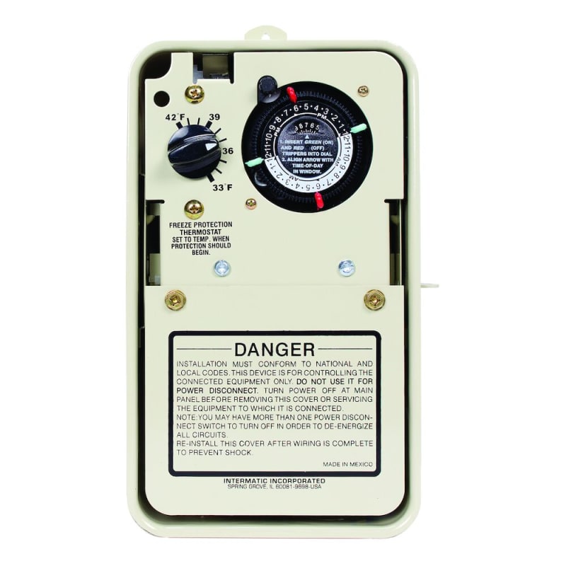 Freeze Protection Timer with Thermostat for 120/240V Applications, Type 3R Metal Enclosure