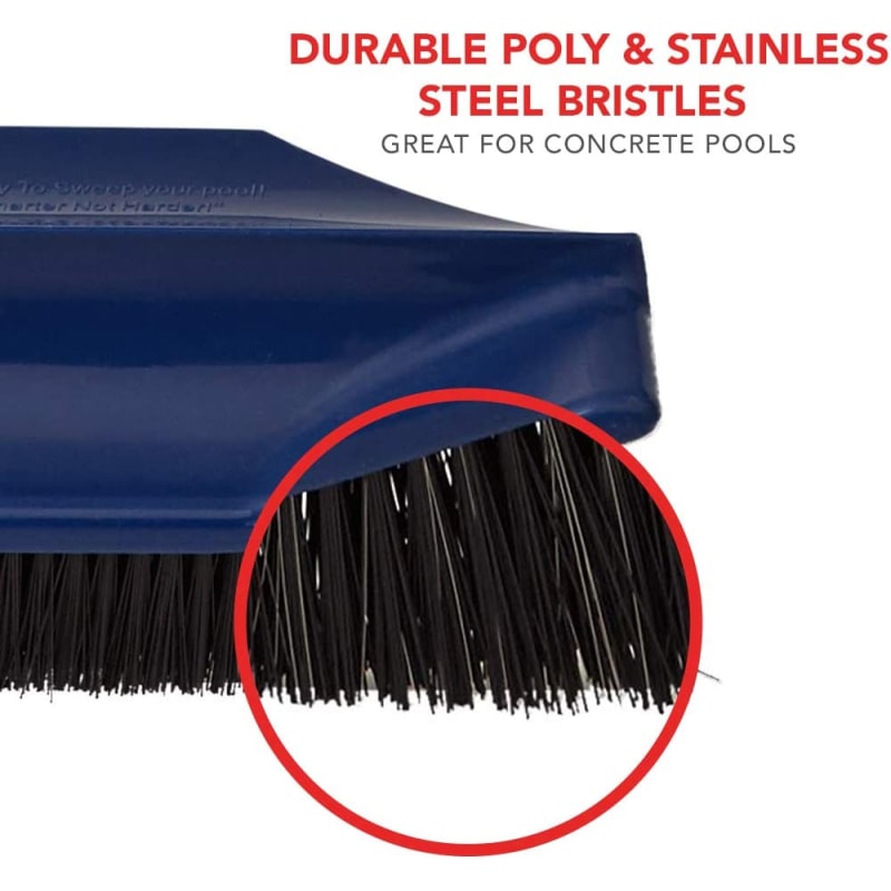 Stainless Steel Poly Bristle Combo Brush 18"