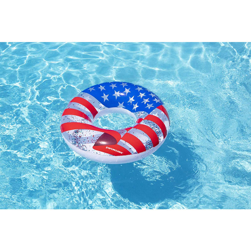 Americana Glitter Inflatable Pool Ring