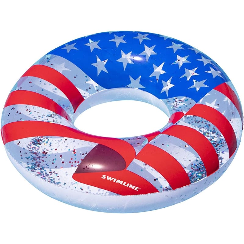 Americana Glitter Inflatable Pool Ring