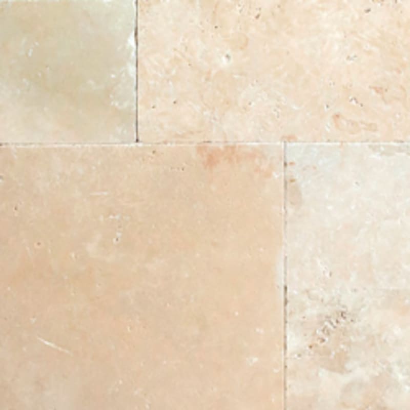 Travertine 3cm Thick, Ivory Color, French Pattern Tumbled Paver - 176 sqft (1 Pallet)