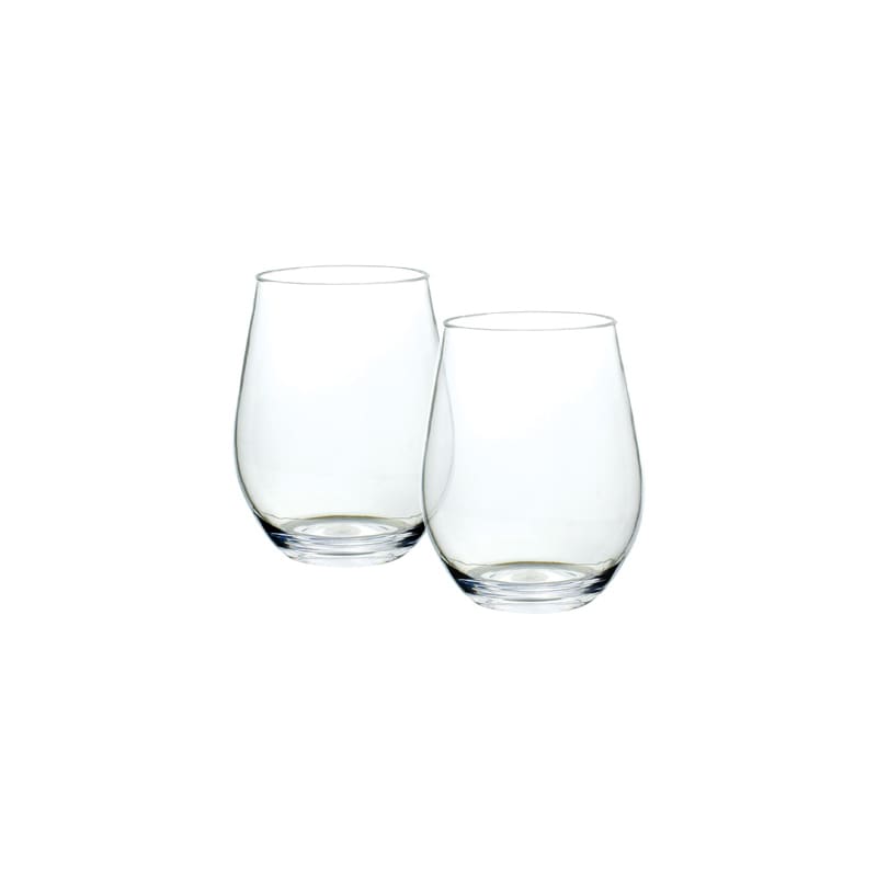 Shatterproof Pool & Spa Safe Stemless Wine Drink Tumbler Goblet, 2 Per Pack