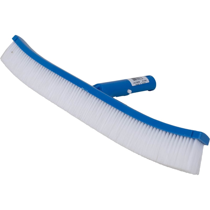 18" Curved Brush, ABS Plastic Back, White Polypropylene Bristle