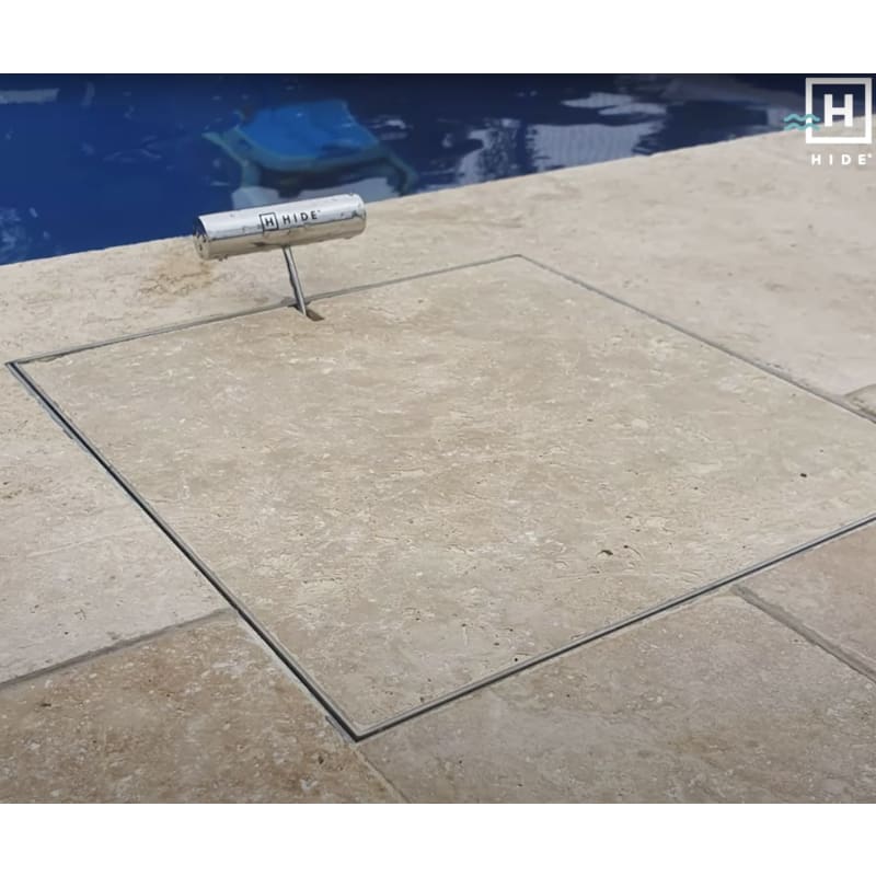 12" Hide Pool Deck Skimmer Lid Kit, 3/8" - 1/2" Material Depth (1 cm)