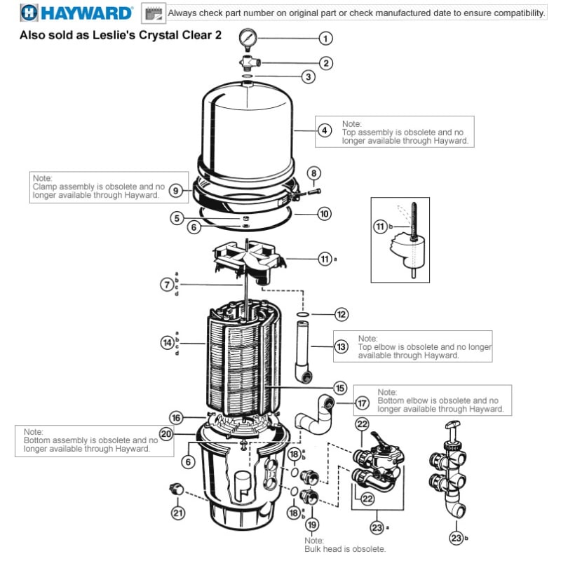 Replacement DE Grid Assembly for Hayward Micro Clear and Pro Grid