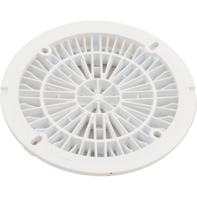 8" Galaxy Drain Cover with Screw Pack, White