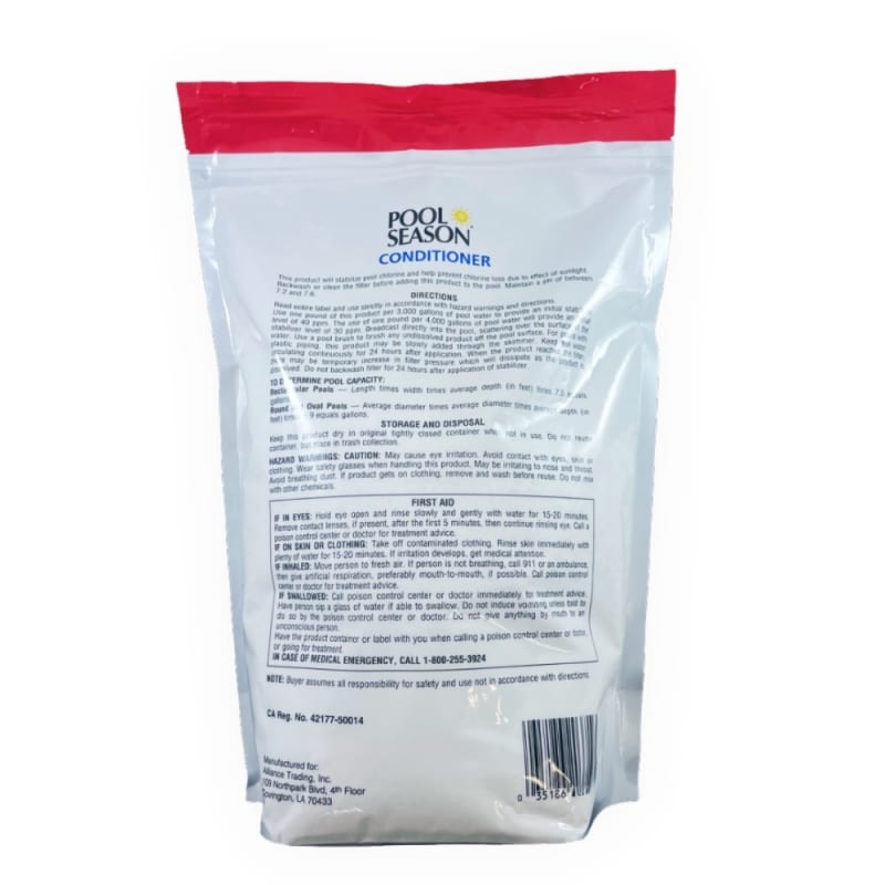 Pool Stabilizer & Conditioner – 5 lb Pouch | 100% Cyanuric Acid Chlorine Protection for Swimming Pools