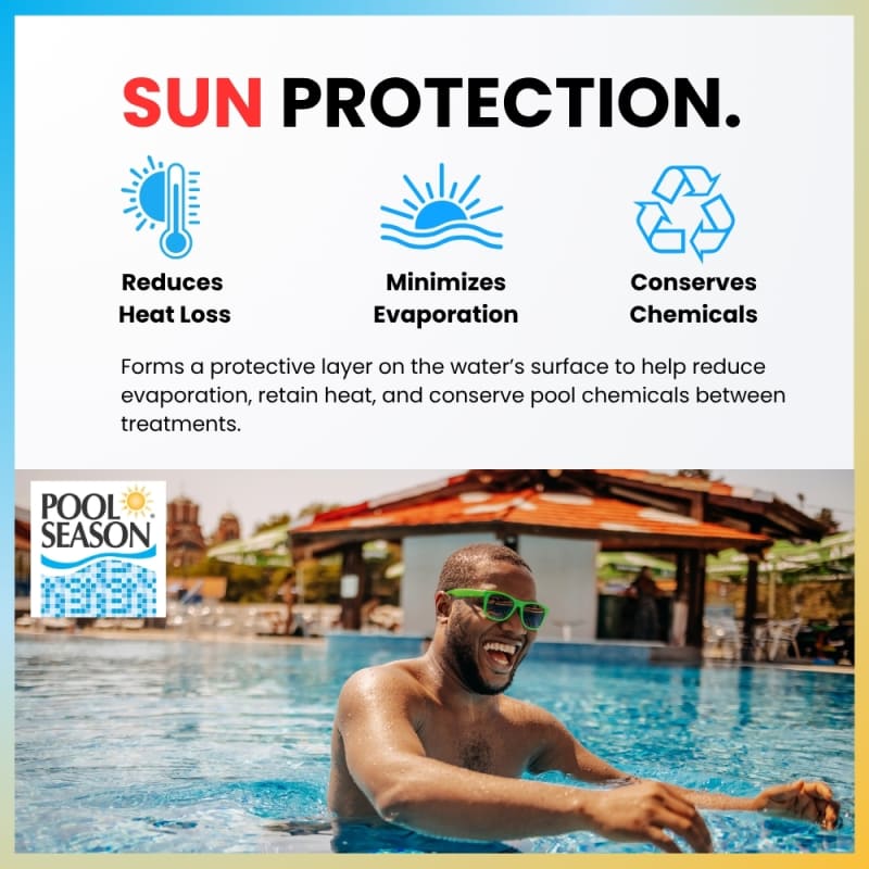 Liquid Solar Pool Cover - Reduces Heat Loss, Minimizes Evaporation & Conserves Water
