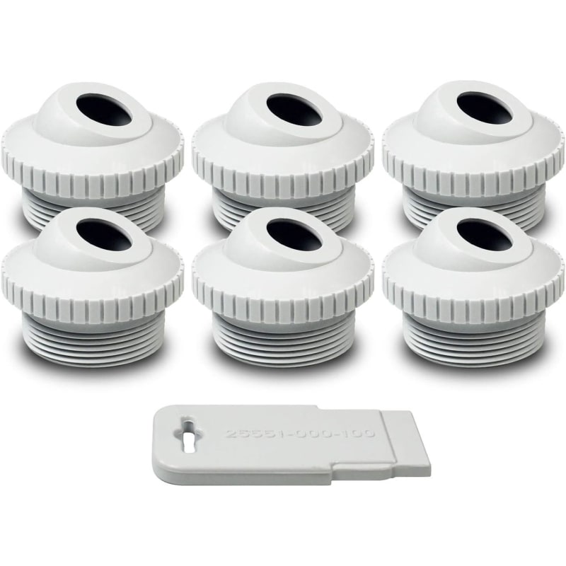 White 3/4" Eyeball Pack Of 6 With Installation Tool