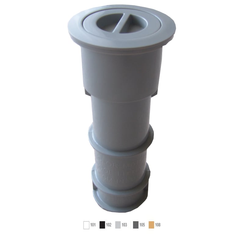 7 1/2" White Umbrella Stand with Sleeve and Center Cap
