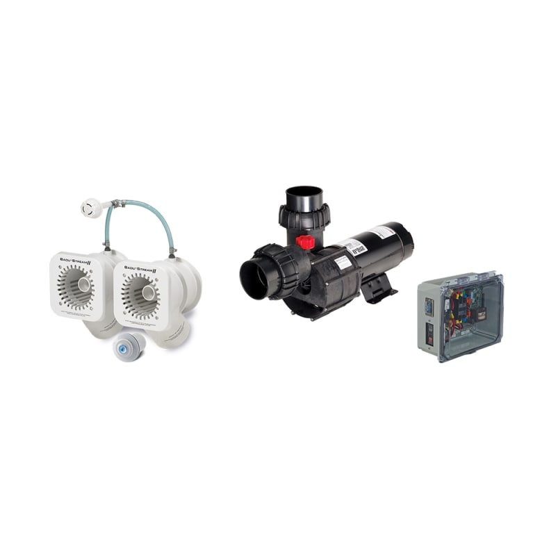 BaduStream II SwimJet System with Round Cover 2 Pumps and 3 Jets 4HP