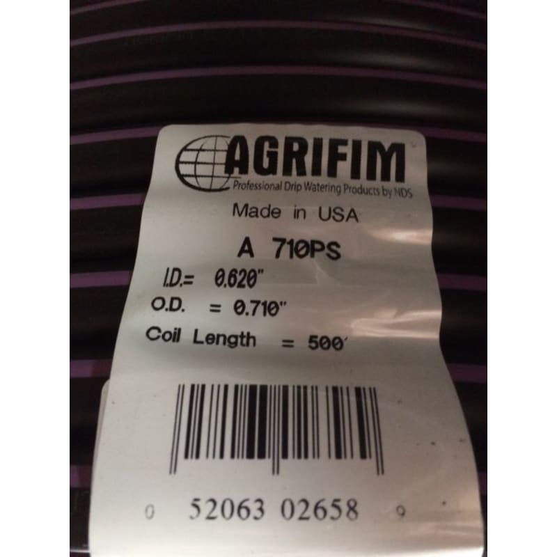 Agrifim .5" Purple Stripe Tube .620, 500'