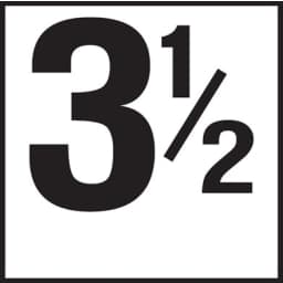 3-1/2 6x6 Tile, 4" Numbers, Smooth (Waterline), Depth Marker