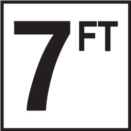 7 with FT 6x6 Overlay, 4" Numbers, Smooth (Waterline), Depth Marker