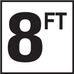 8 with FT 6x6 Overlay, 4" Numbers, Smooth (Waterline), Depth Marker