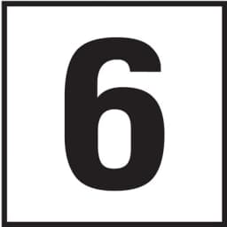 6 6x6 Tile, 4" Numbers, Non-Skid (Deck), Depth Marker