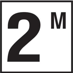 2 with M 6x6 Tile, 4" Numbers, Smooth (Waterline), Depth Marker