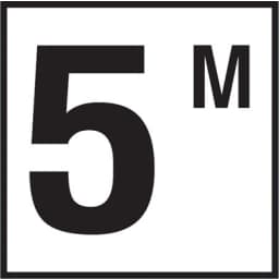 5 with M 6x6 Tile, 4" Numbers, Smooth (Waterline), Depth Marker