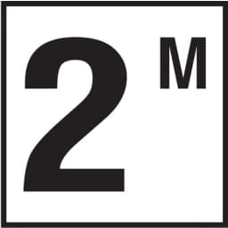 2 with M 6x6 Tile, 4" Numbers, Non-Skid (Deck), Depth Marker