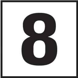8 6x6 Tile 4" Numbers, Non-Skid (Deck), Depth Marker