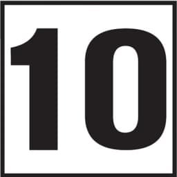 10 6x6 Tile, 4" Numbers, Smooth (Waterline), Depth Marker