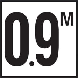 0.9 with M 6x6 Tile, 4" Numbers, Smooth (Waterline), Depth Marker